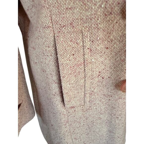 Esprit Outerwear Pink Tweed Wool Blend Peacoat Women’s XL Made in Ukraine Y2K - Picture 4 of 10